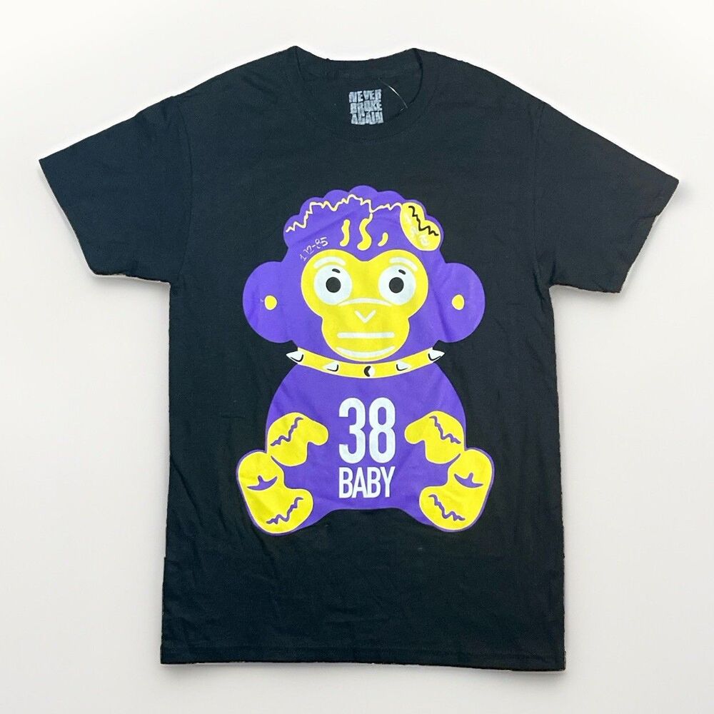 New! NBA Youngboy Never Broke Again Monkey Rap Hip Hop Black Size Small